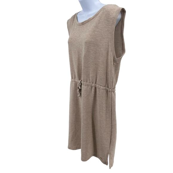 Calvin Klein Mini Tank Dress Womens L Tan Short Dress Elastic Waist Sleeveless - Picture 3 of 9